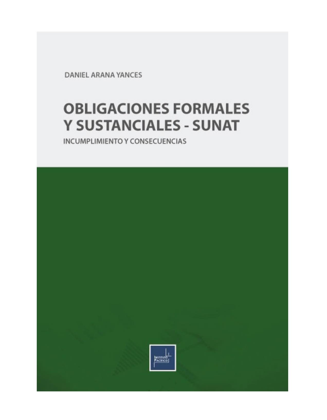 OBLIGACIONES FORMALES Y SUSTANCIALES - SUNAT