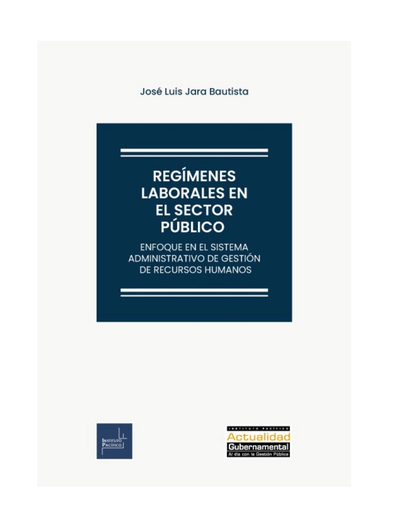 REGÍMENES LABORALES EN EL SECTOR PÚBLICO