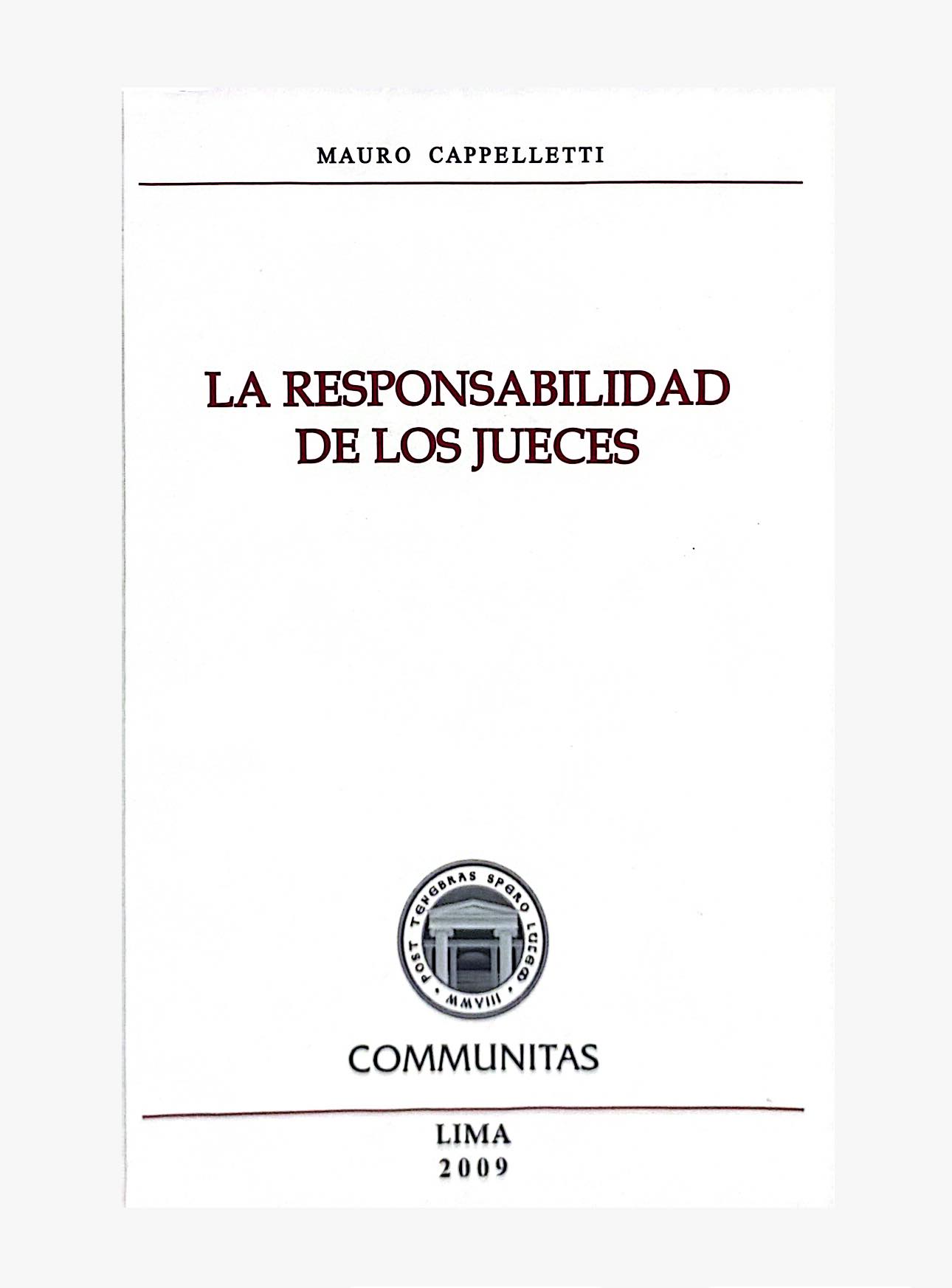 LA RESPONSABILIDAD DE LOS JUECES
