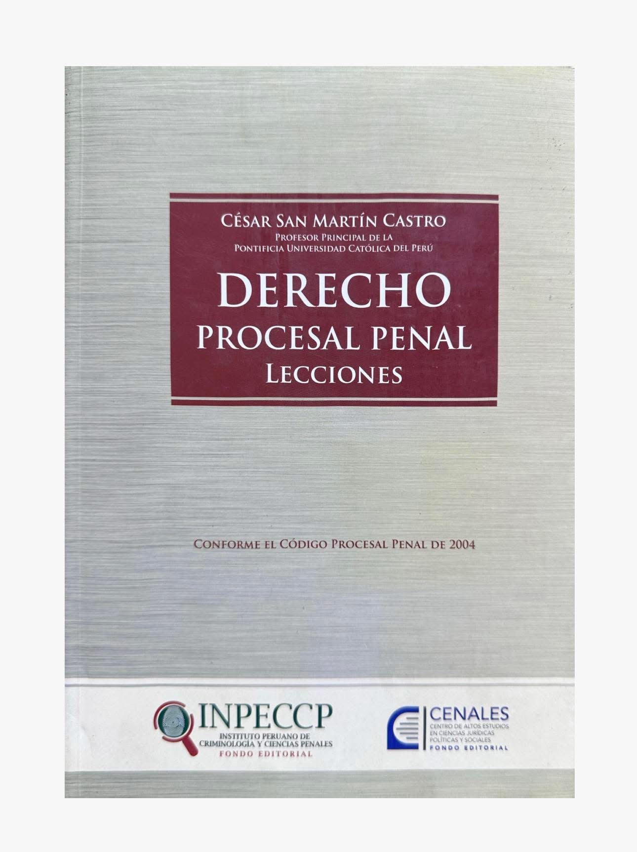 DERECHO PROCESAL PENAL LECCIONES