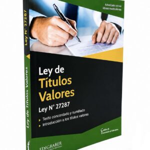 LEY DE TÍTULOS VALORES Ley N° 27287