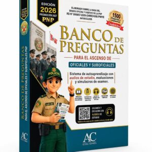BANCO DE PREGUNTAS PARA EL ASCENSO DE OFICIALES Y SUBOFICIALES 2026. Sistema de autoaprendizaje con audios de estudio, evaluaciones y simulacros de examen